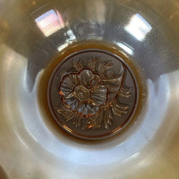 Jeanette Marigold | Orange Luster Egg Nog Punch Bowl & 8 Cups Set - Picture 3 of 8